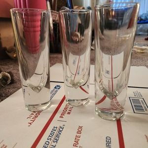 Vintage 80s Carlo Moretti Blown Bullet Highball Glasses Set of 3